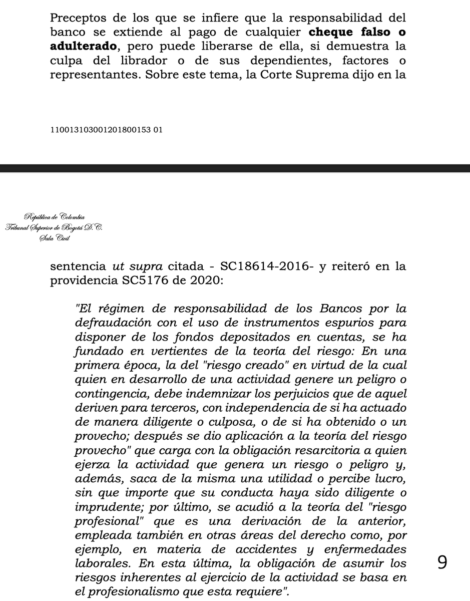 ghuertasp's tweet photo. Cuando un banco paga un cheque adulterado, solo hay responsabilidad de la entidad si se demuestra que la alteración o falsificación son evidentes.
https://t.co/fmuvFHEwcX https://t.co/fPdqfovL3r