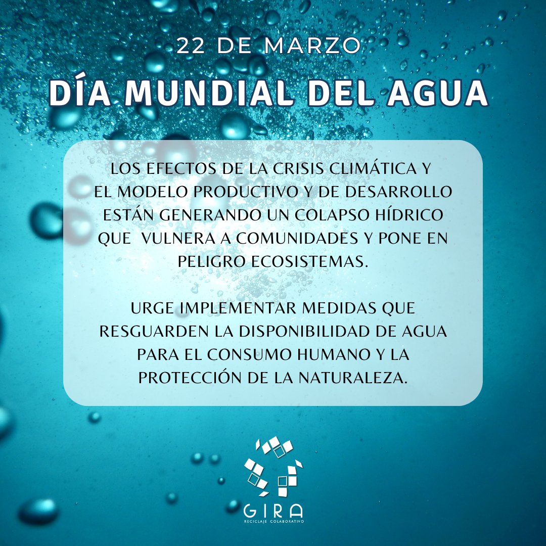 Gira_RCo's tweet photo. #DíaaMundialDelAgua 

💧 EL AGUA ES LA BASE DE LA VIDA y debe estar garantizada para las personas, los animales y los ecosistemas que sustentan nuestra existencia. https://t.co/P79Q1g6FNU