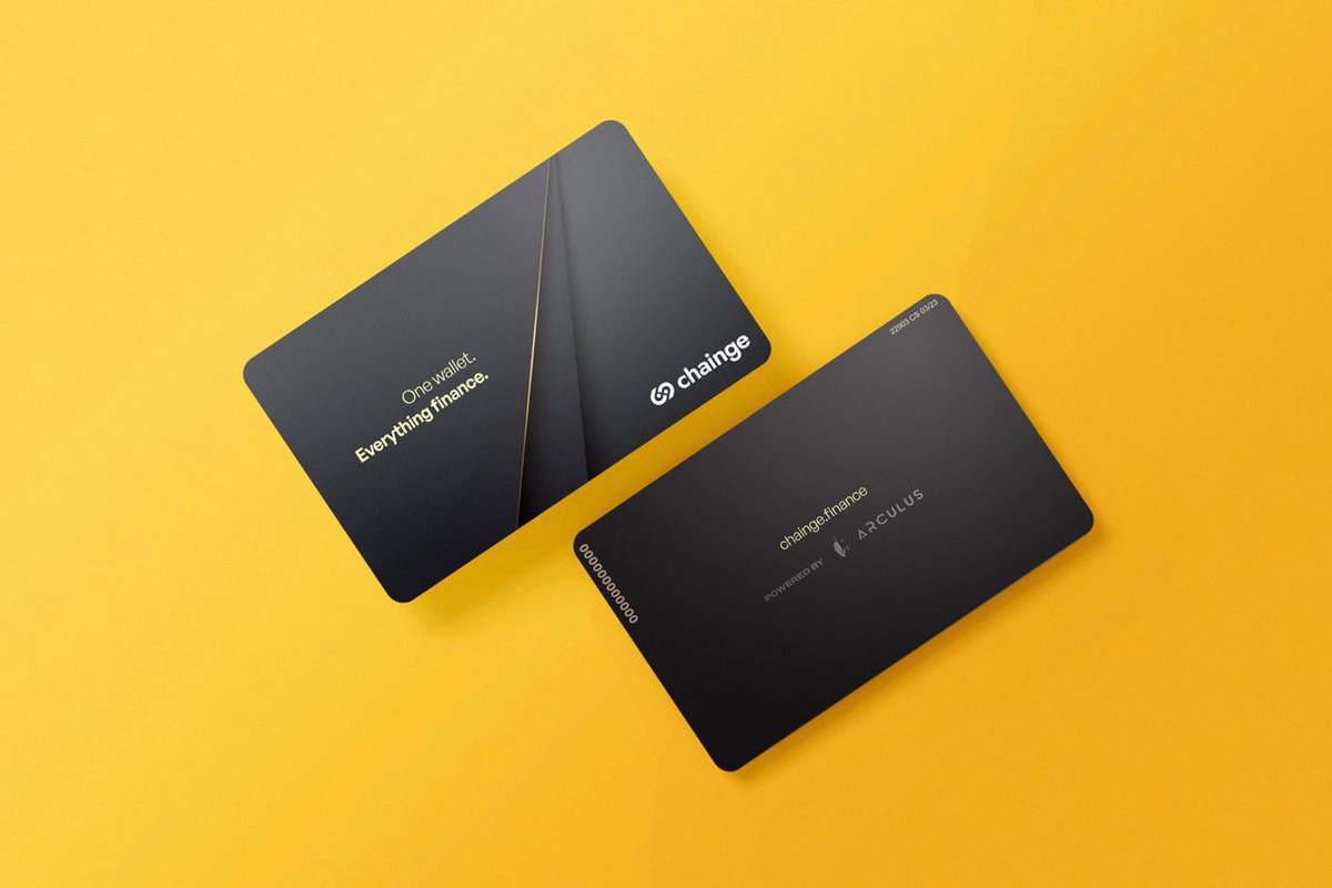 CompoSecure's tweet photo. #ICYMI: @FinanceChainge, the mobile-native DeFi app, is launching a self-custody hardware #coldstorage wallet powered by @ThisIsArculus. The Chainge wallet, Powered by Arculus, allows users to store private keys for a wide range of #digitalassets. https://t.co/OIIRHcNrLx https://t.co/SIo4Iw3xqs