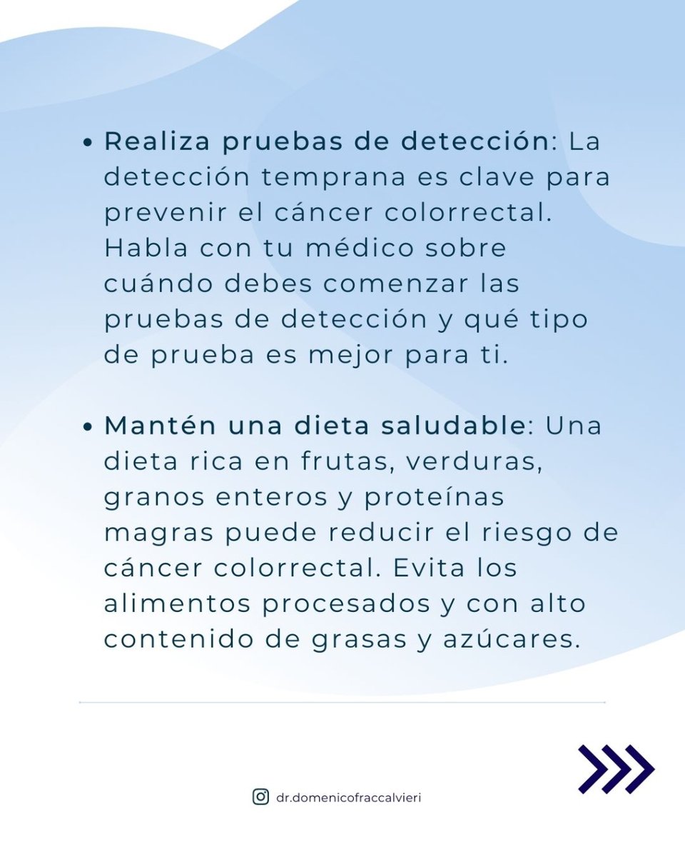 DFraccalvieri's tweet photo. fumes, limita el alcohol, conoce tu historial familiar y realiza pruebas de detección.

 #prevención #salud #cáncercolorectal https://t.co/e23PrZBiRi