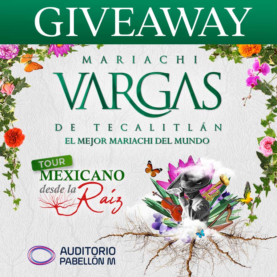 🎺 G I V E A W A Y 🎺

Mariachi Vargas de Tecalitlán llegan a nuestro escenario este Viernes 24 de Marzo a las 8:30PM. Participa por un acceso doble: 

🔹Da RT, like y síguenos para participar.

🏆El ganador será anunciado este 23 de Marzo a las 4PM.