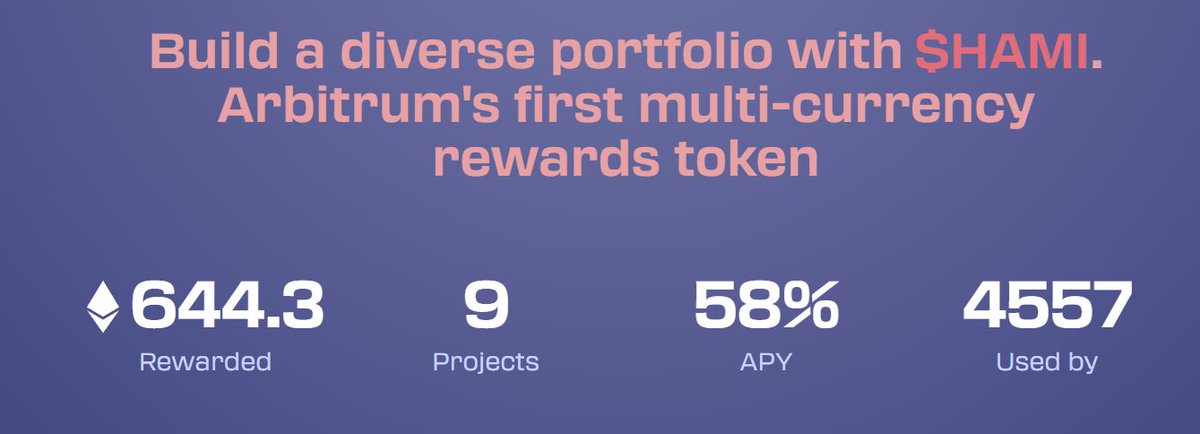 HamachiFinance's tweet photo. Hamachi Finance has rewarded 644 ETH to $HAMI holders over the course of 2 months over 9 different projects. With 4557 users who have been rewarded

We have farmed $RDNT, $MAGIC, $HEGIC, $TND, $ARC, $BUGS, $LOTTO, and more

$HAMI the token that gives you more tokens 🪂🍣 https://t.co/HggI2ZD27a