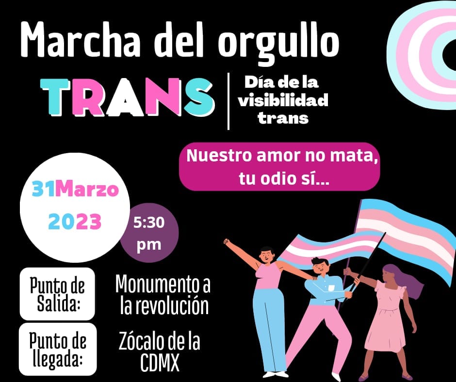 samano_O's tweet photo. La marcha del 31M estará llena de amor y resistencia trans, la abrirán mujeres trans de la tercera edad, habrá una intervención artística en el congreso de la CDMX y se cerrará con un discurso de un adolescente trans y un tendedero de denuncias. 🔥🏳️‍⚧️💗 https://t.co/Ux8c6OiOeG