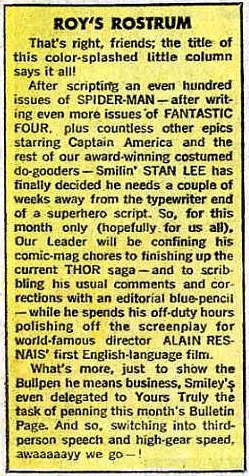 MarvelADay's tweet photo. #MarvelADay #ASM101 Milestone alert! After scripting the first 100 issues of Amazing Spider-Man, Stan Lee decides to take a break. (Spoiler: the break ends up being more than a single month.) - JRW https://t.co/yXsTmdFvcV
