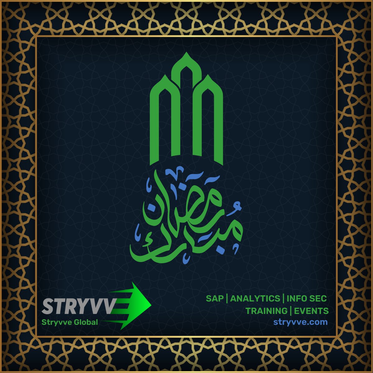 stryvve's tweet photo. As we enter the Holy Month, we would like to wish you and your loved ones, peace, health, and goodwill. Ramadan Mubarak!
مع بداية شهر رمضان المبارك، نتمنى لكم شهرًا من الغفران والسلام. رمضان مبارك!
#SAP #Analytics #Infosec #Training #Events
#RamadanMubarak #Ramadan2023 #رمضان https://t.co/guCI1s3mDx