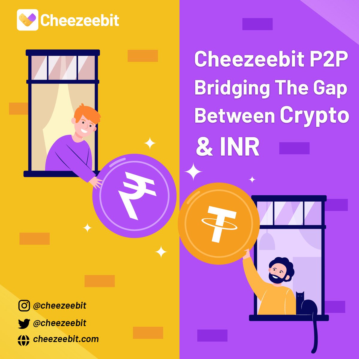 cheezeebit's tweet photo. India's No.1 P2P Platform.🤩🤩
Safe and Secure.
Now Bridging the gap between Crypto and INR.....

#USDT #cryptocurrency #Bitcoin #Tether https://t.co/KRYDdyQoWo