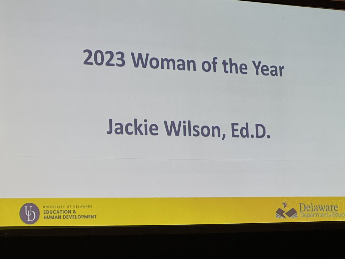 MSaylorPhD's tweet photo. Today - My mentor @jowilson4139 was honored as the 2023 Woman of the Year at the Women Leading DE Education Conference! She has impacted countless leaders across the Country - Well deserved 👍 #WomenLeadDE @DEDeptofEd @DrAndreaThomps1 @AngieSocorso @AnnHC_Champ4All @DEMentoring https://t.co/r9Eu8E4fyc