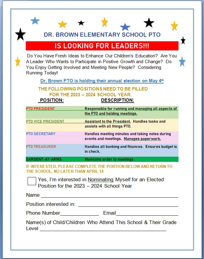 Dr. Brown Elementary PTO (@drbrownpto) on Twitter photo 