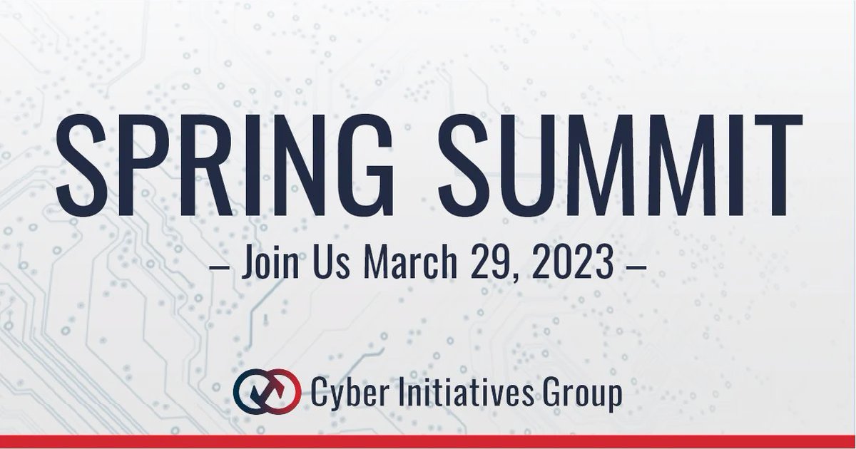 thecipherbrief's tweet photo. The 2023 #CIG Spring Summit is ONE WEEK away! Don't miss incredible expert discussions on the #AI Arms Race, implementing the National #Cyber Strategy, insights from #CYBERCOM & more... Join us Wed Mar 29. Save your seat https://t.co/nyAaSLaPBY #cybersecurity #nationalsecurity https://t.co/n9HzR3lM9i
