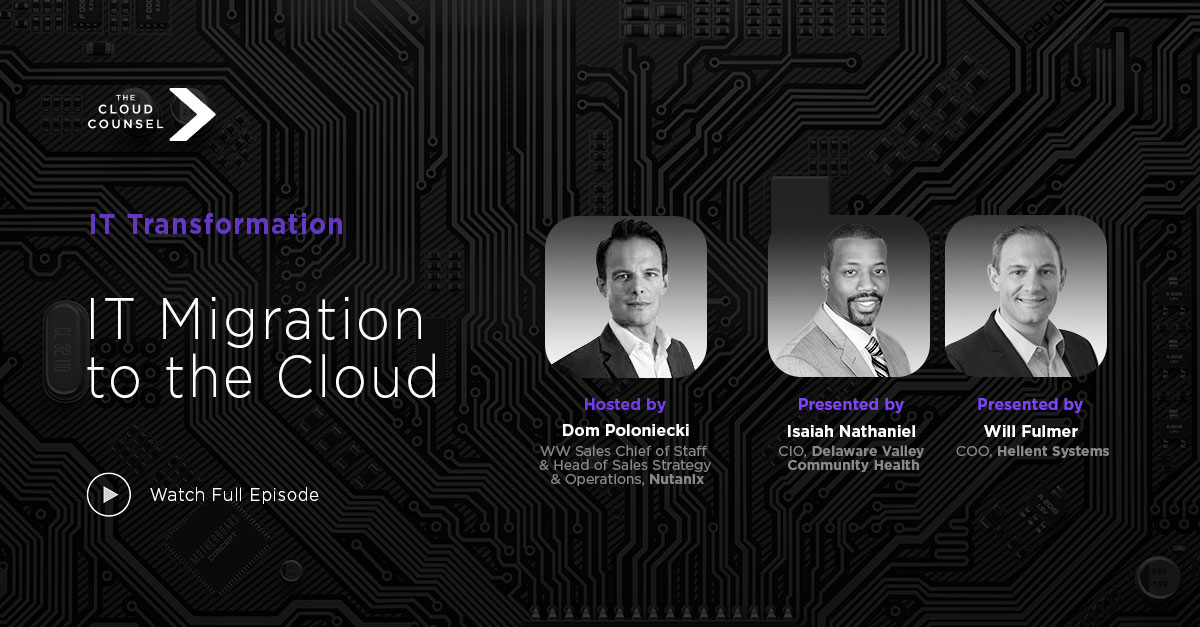 CXO Focus (@cxo_focus) on Twitter photo On this episode of The Cloud Counsel: our worldwide sales Chief of Staff, <a href="/poloniecki/">Dom Poloniecki</a> talks to <a href="/Zike259/">Isaiah Nathaniel</a> and <a href="/WillFulmer/">WillFulmer</a> about what key successes are needed in order to properly migrate your organization to the cloud. Watch the full episode here: bit.ly/3y4j32u On this episode of The Cloud Counsel: our worldwide sales Chief of Staff, <a href="/poloniecki/">Dom Poloniecki</a> talks to <a href="/Zike259/">Isaiah Nathaniel</a> and <a href="/WillFulmer/">WillFulmer</a> about what key successes are needed in order to properly migrate your organization to the cloud. Watch the full episode here: bit.ly/3y4j32u