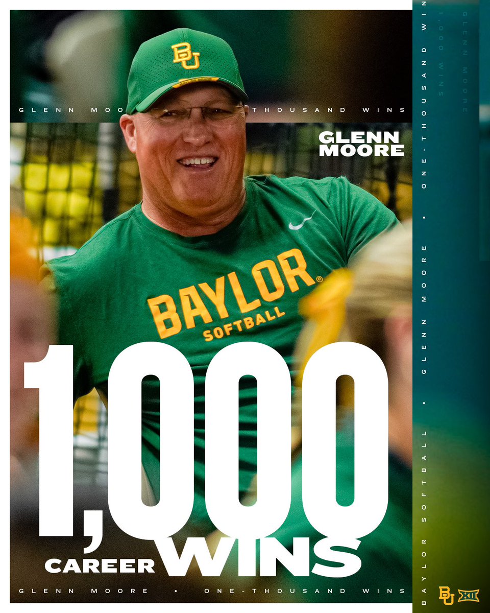 No. 1,000 for the best out there!!! 

Congrats, <a href="/BUMoore/">Glenn Moore</a> 

#SicEm 🐻🥎