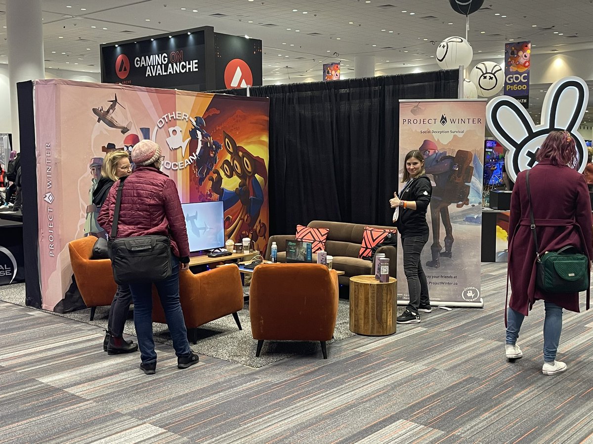 OhNoTuxedoMask's tweet photo. @Other_Ocean Booth time! @ProjWinter and @DiebraryRIP fans come see us @Official_GDC :) https://t.co/o3y5XcYg0o