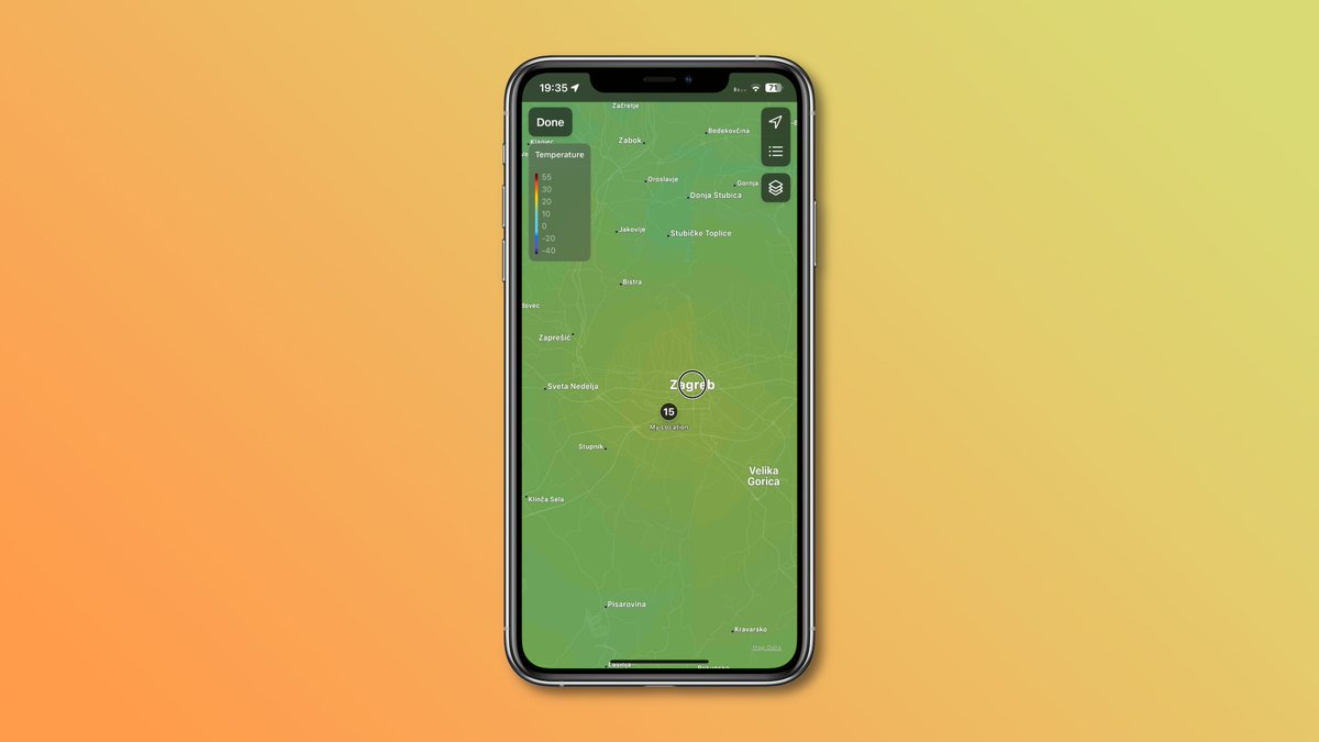 New in iOS 16.4: VoiceOver support for maps in the Weather app. Touch a place to have VoiceOver read aloud its name and current temperature 🗣️🗺️🌤️
