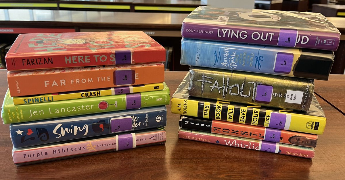 WittyBVNW's tweet photo. Tired of the gray, cloudy, foggy weather outside? Come visit the rainbow @bvnwlibrary and take a piece of it home with you! https://t.co/s50B1pdZ0i