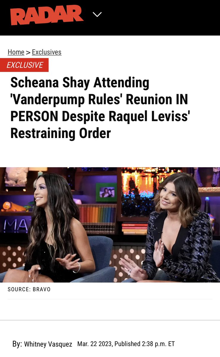 whitgetitwhit's tweet photo. I’m told that @scheana will be filming the #pumprulesreunion IN PERSON as will Raquel (Rachel) despite the restraining order. #Vanderpump #VanderpumpRules @radar_online https://t.co/kHzze9iWqL