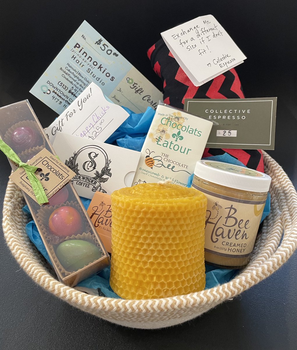 NestNorthside's tweet photo. Here’s a preview of some of the baskets you can bid on during our Annual Meeting tomorrow night at @thefactory_events. So many local businesses donated generously to support NEST's P.A.D. program. THANK YOU! Come out and place your bids. 
RSVP: https://t.co/uw7rIr4DPl https://t.co/i0atTshCm6