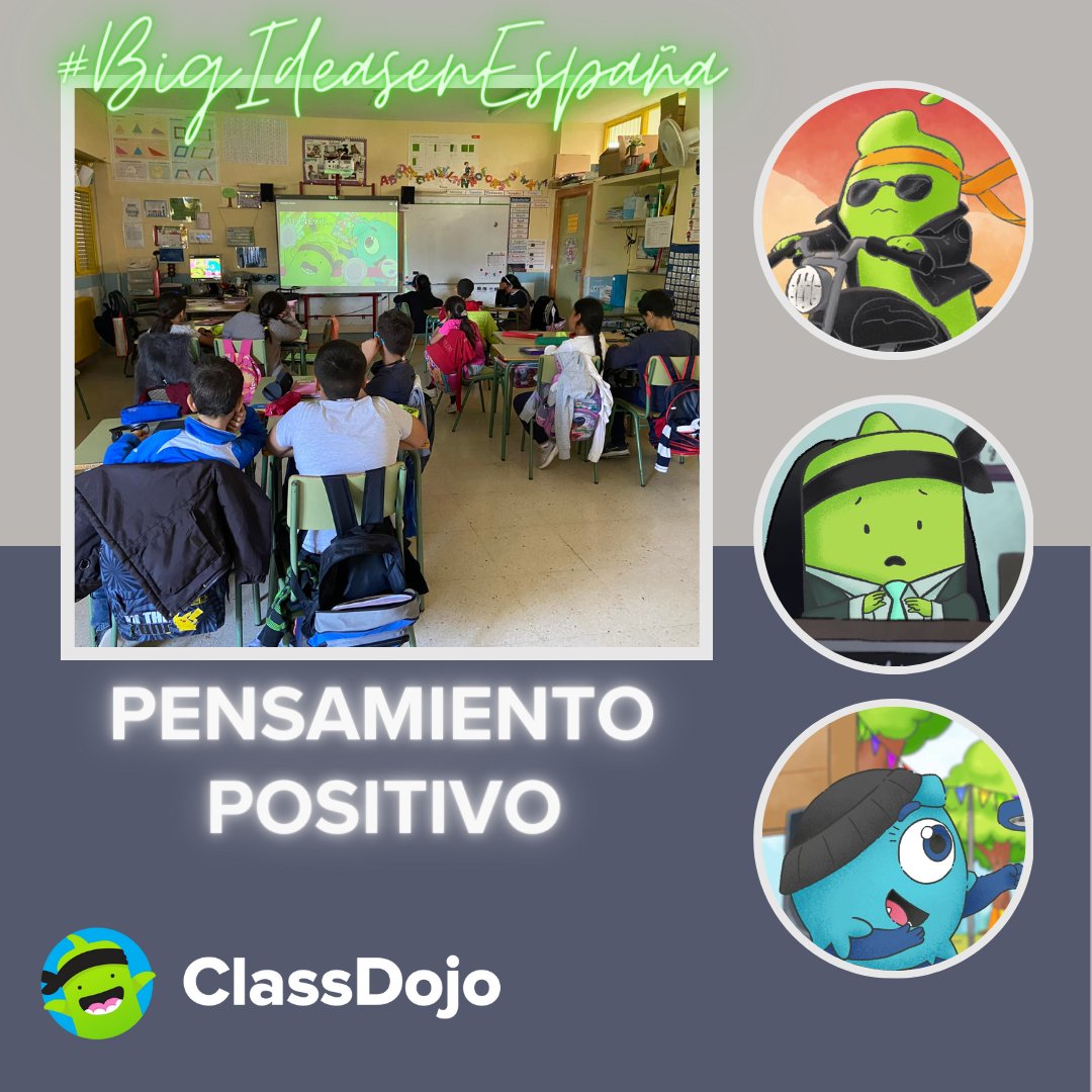 ClassDojoES's tweet image. Más clases se siguen sumando a la ola de positividad con la serie Big Ideas. ¿Tu clase ya la ha visto? 😊
🖱️ideas.classdojo.com
▶️youtube.com/watch?v=YDmjpk…