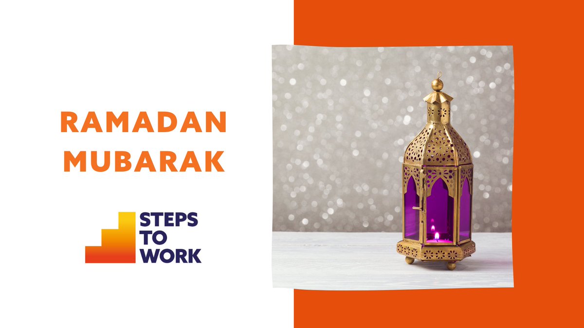 StepsToWork's tweet photo. Ramadan Mubarak from everyone at Steps To Work! 

We wish everyone celebrating the holy month of Ramadan a blessed, healthy and happy year ahead. 

#RamadanMubarak #Ramadan2023 https://t.co/PDdwj0wbjz