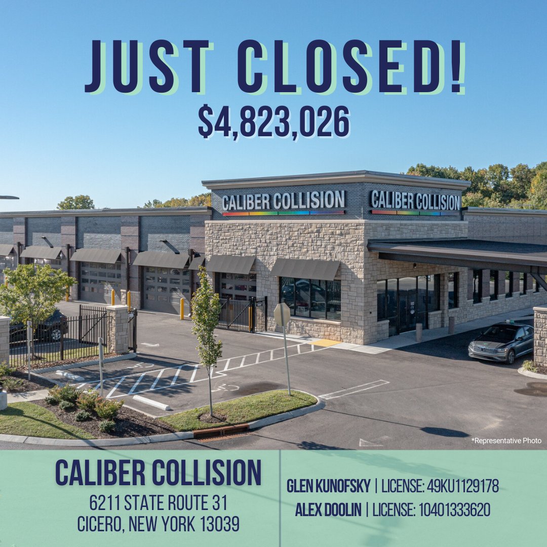 wearesurmount's tweet photo. Just Closed - Caliber Collision!

Alexander Doolin | adoolin@nnnpro.com | License: 10401333620
@GlenKunofsky | License: 49KU1129178

#justclosed #cre #commercialrealestate #creproperty #propertyforsale #propertyinvestment #invest #investment #investmentproperty #netlease #broker https://t.co/VXXc3kNrKs