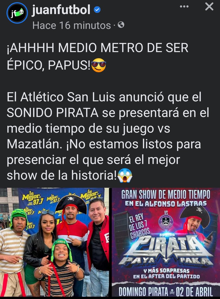 juliocesarpef's tweet photo. @MedioMetro_Ofi Felicidades vas a estar en un partido de futbol https://t.co/zJbEjKRh7M