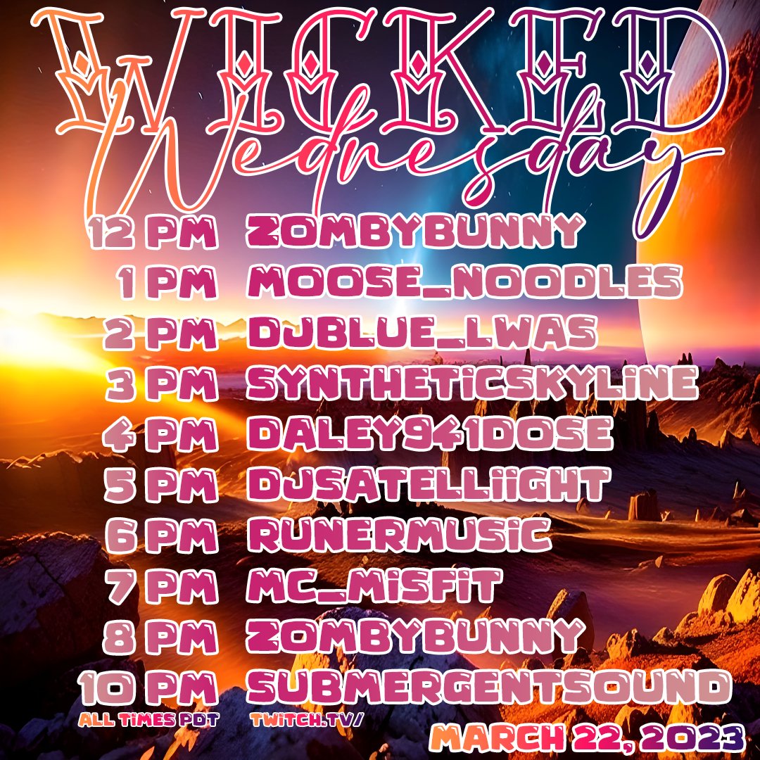 bunny_zomby's tweet photo. Starting in 10 mins on TWITCH! The FIRST WICKED WEDNESDAY RAID TRAIN! (OPEN FORMAT) https://t.co/zdOKVz8n5b