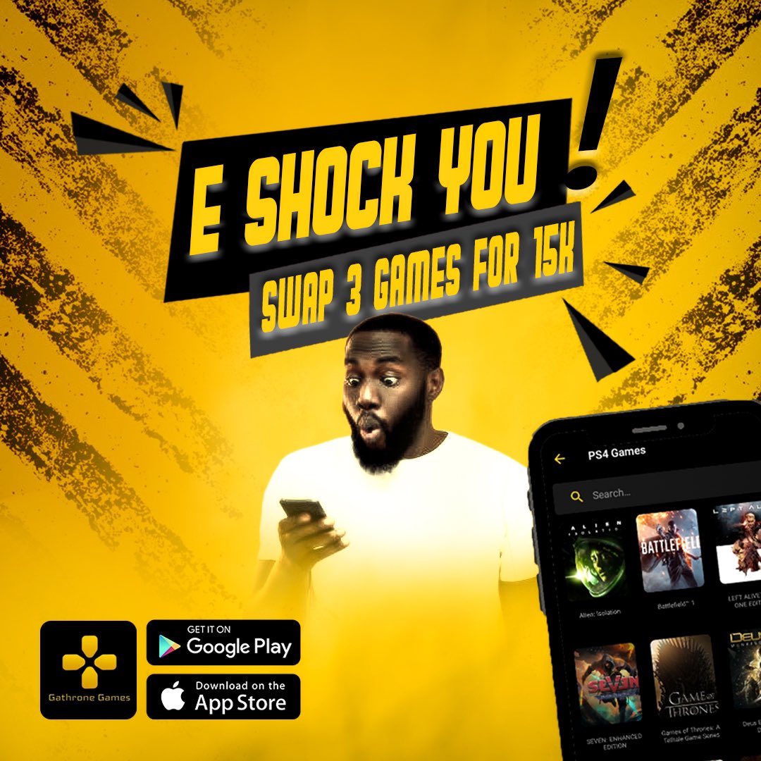Gathrone_games's tweet photo. E shock you Abi 😂 Gathrone games is here to ensure that gamers are entitled to great experience without breaking the bank. This is Gathrone Games we are here to give you the best. #gathronegames https://t.co/AF76rUEWOe