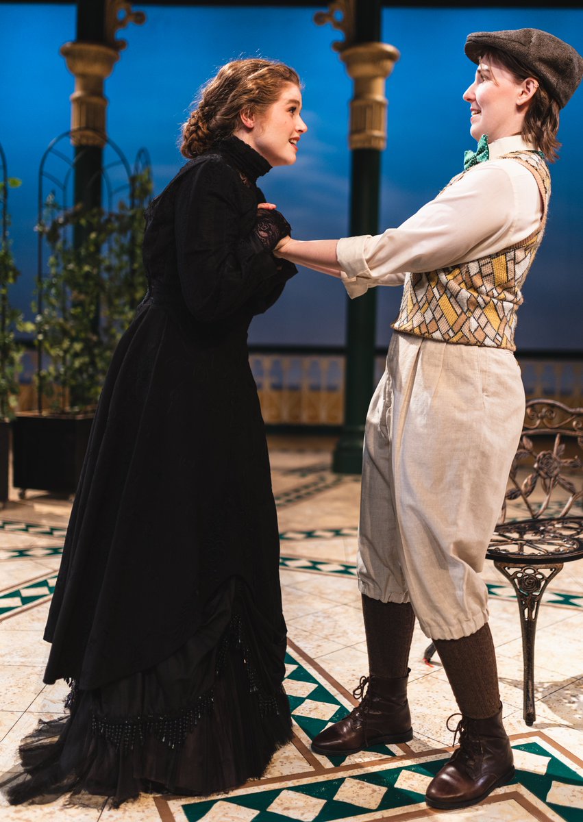 UPWindsor's tweet photo. Our first sneak peek from Twelfth Night is here! You won't want to miss this classic comedy opening Friday at Essex Hall Theatre! Twelfth Night presented by University Players. 
Makayla Ashenden as Olivia, Annie Roberts as Viola. Photo credit: Jen Gurniak Photography https://t.co/V927urX7of