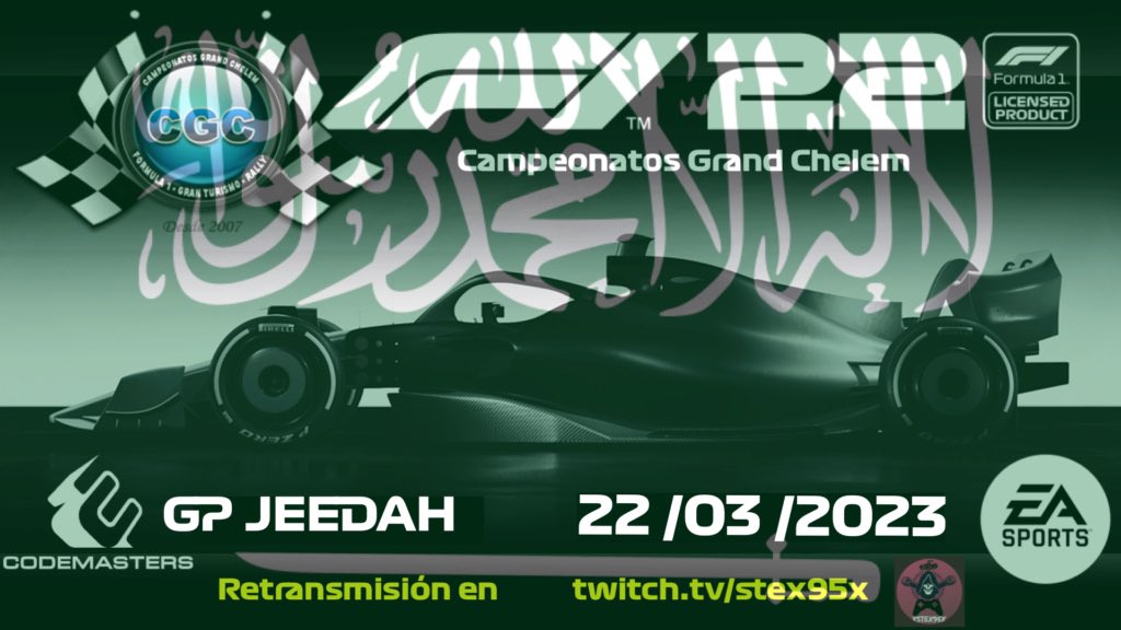 Campeonatos Grand Chelem CGC (@campeonatoscgc) on Twitter photo Y llega el Gran Premio de Arabia Saudí en este circuito tan espectacular como es el de Jeedah. Circuito peligroso y donde será fácil la salida del SC. Y quien mejor para narraros todo lo que pase en pista que el gran <a href="/Xstex95X/">XstexX95X. (Steven Armijos)</a> en su canal de Twitch.tv/stex95x te esperamos Y llega el Gran Premio de Arabia Saudí en este circuito tan espectacular como es el de Jeedah. Circuito peligroso y donde será fácil la salida del SC. Y quien mejor para narraros todo lo que pase en pista que el gran <a href="/Xstex95X/">XstexX95X. (Steven Armijos)</a> en su canal de Twitch.tv/stex95x te esperamos