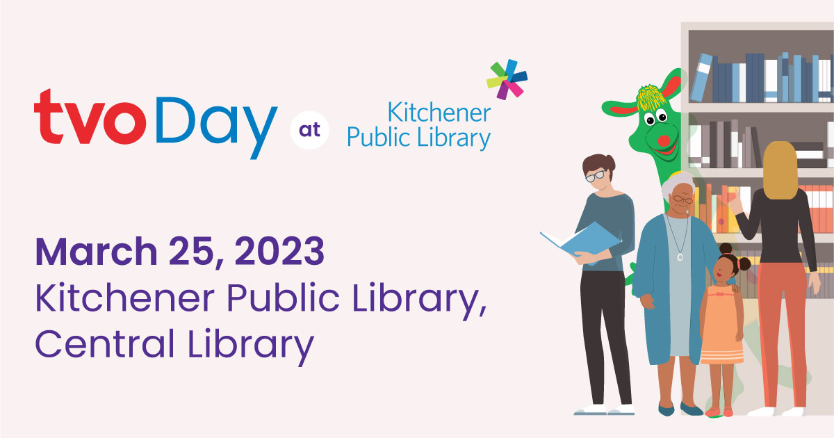 We're excited for TVO Day at <a href="/KitchLibrary/">Kitchener Public Library</a> on Saturday March 25! Join us for family-friendly fun and learning in the daytime and TVO Today Live in the evening.

Get to know TVO Learn's free resources, attend a podcasting workshop and more. Details here: tvo.me/tvo-day-at-kit…