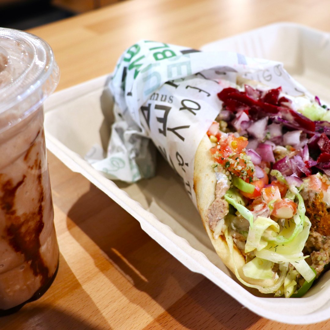 TheNewJSQ's tweet photo. Journal Square is happy to welcome Hummus Republic! Now open at 2 JSQ Plaza, Monday through Sunday, 10:30am to 10pm 🎉
Stop by for some delicious 'modern Mediterranean' food! 🥙🧆
#jsq #grandopening #hummusrepublic #jerseycity #journalsquare #jerseycitynj https://t.co/1vVKpVl4CG