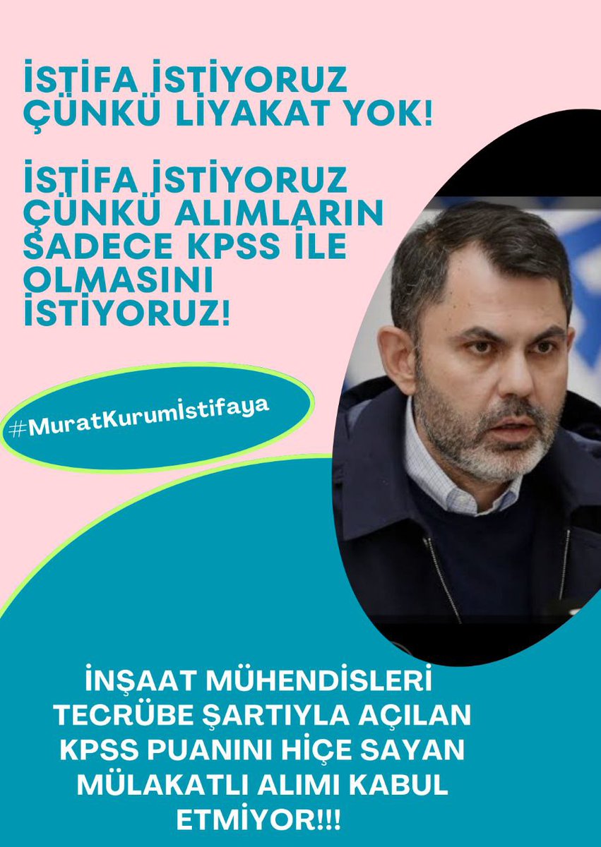 KPSS sınavını biz kamu alımı için sanıyorduk mezun olduk sınava girdik gördük ki inşaat mühendisliği için sadece adı varmış devletimiz müşavirle alım yapıyormuş. Özel sektörde imza akbabalığı yapılıyorken kamuda tecrube adı altında dayı akbabalığı yapılıyor!

#KurumKoltuğuTerket
