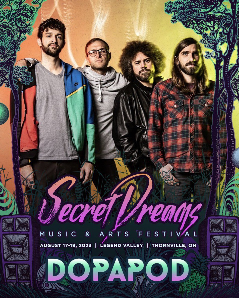 Dopapod (@dopapod) on Twitter photo Weβre playing @secretdreamsfest!! Livin the Dream π See you this August at Legend Valley in Thornville, OH. Tickets are on-sale now at the link π secretdreamsfest.com Weβre playing @secretdreamsfest!! Livin the Dream π See you this August at Legend Valley in Thornville, OH. Tickets are on-sale now at the link π secretdreamsfest.com