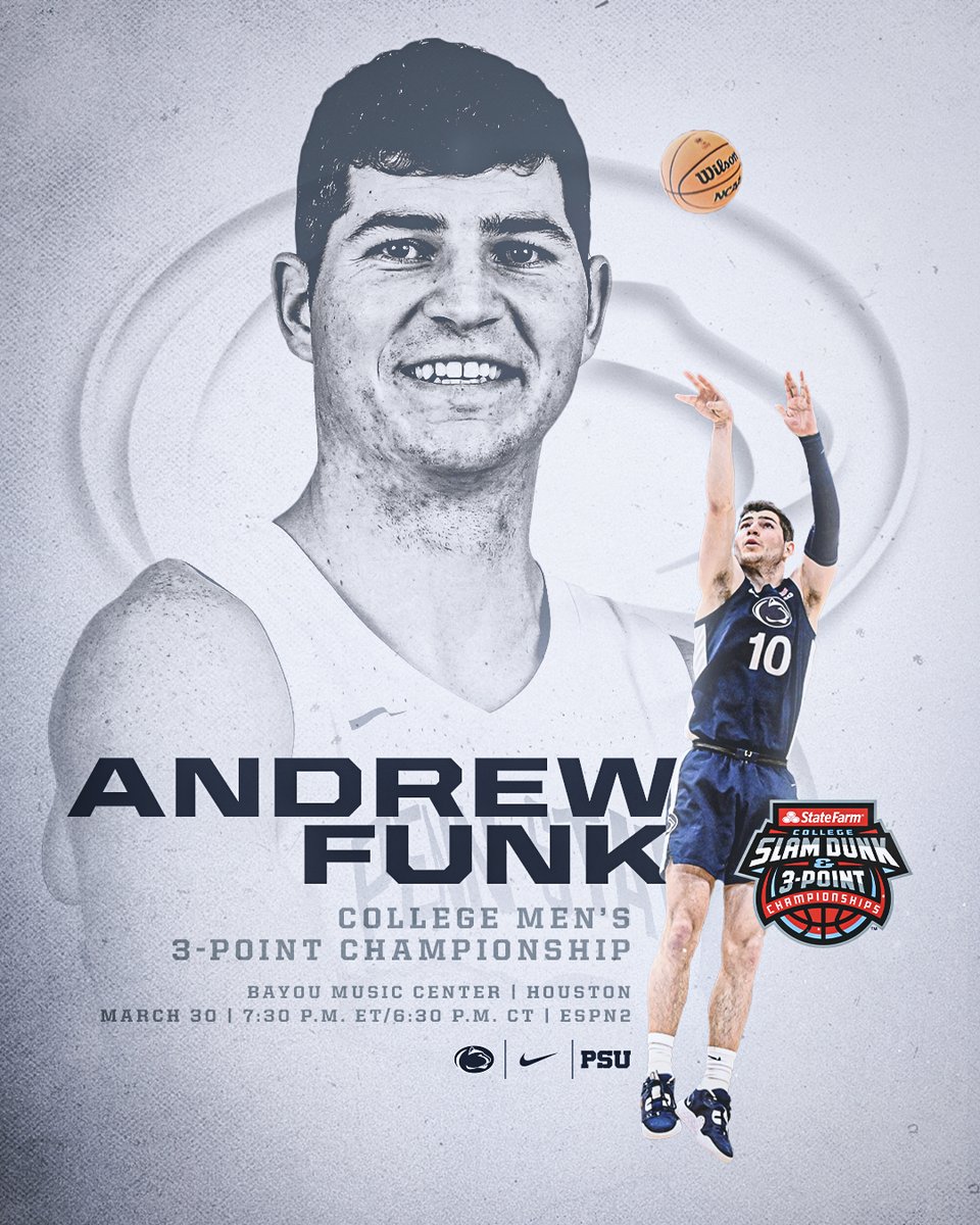 Watch out Houston, he might shoot the lights out 👀 <a href="/andrewfunk11/">Andrew Funk</a> is 1 of 8 players selected to compete in next week's <a href="/CollegeSLAM/">College Slam</a> 3-Point Championship🎯

#WeAre | bit.ly/Funk3PointCham…