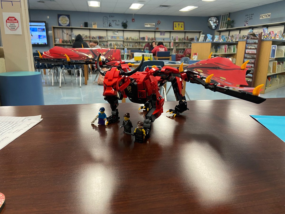 LutzSchool's tweet photo. M.S. SLAM projects are due Friday! Check-out this AMAZING 3D project from 7th grader Brayden M. in @MrsLakesClass from the book Dragon Ops by @marimancusi.  Love when books and art come together in the @hubofschool.  @DalyLutzK8 @aralwood https://t.co/fXNbTmTmap