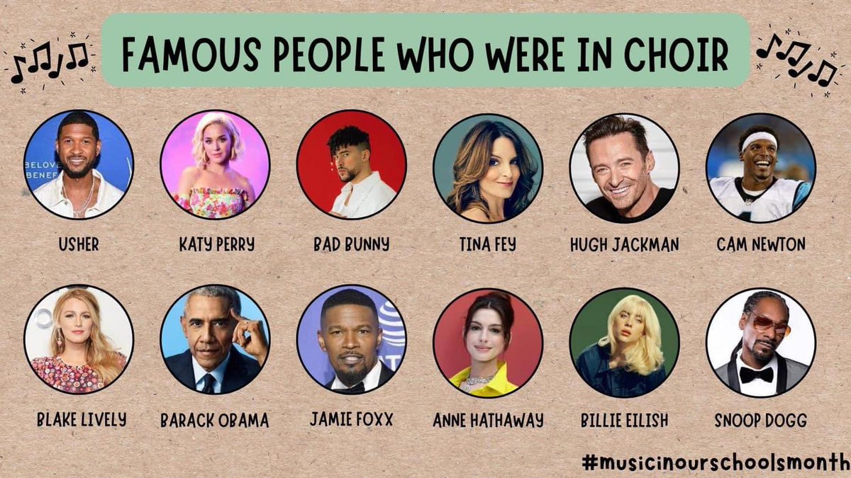 C4InquiryMusic's tweet photo. Famous people who were in choir! https://t.co/nd7W2v3IU3