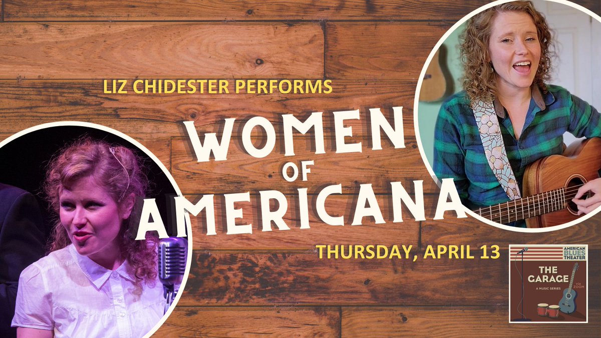 Only 3 weeks until WOMEN OF AMERICANA performed by Liz Chidester! American Blues fans will remember Liz from BUDDY - THE BUDDY HOLLY STORY and her fantastic 2021 Garage concert: SHE WRITES THE SONGS! Join us in person, or stream it live via Zoom! 🎟: bit.ly/TheGarage-Apri…