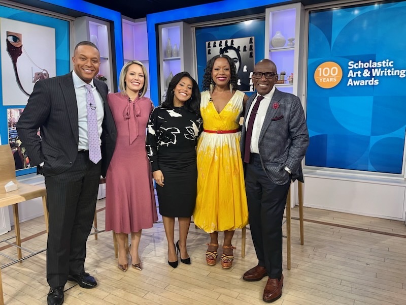 Today, students across the country received <a href="/Scholastic/">Scholastic</a> Art &amp; Writing Awards—marking the 100th anniversary of <a href="/artandwriting/">Scholastic Art & Writing Awards</a>! 📚 

Fashion designer <a href="/Tracy_Reese/">Tracy Reese</a>, a 1981 recipient and this year’s Alumni Achievement awardee, joined the @TodayShow to discuss her experiences.