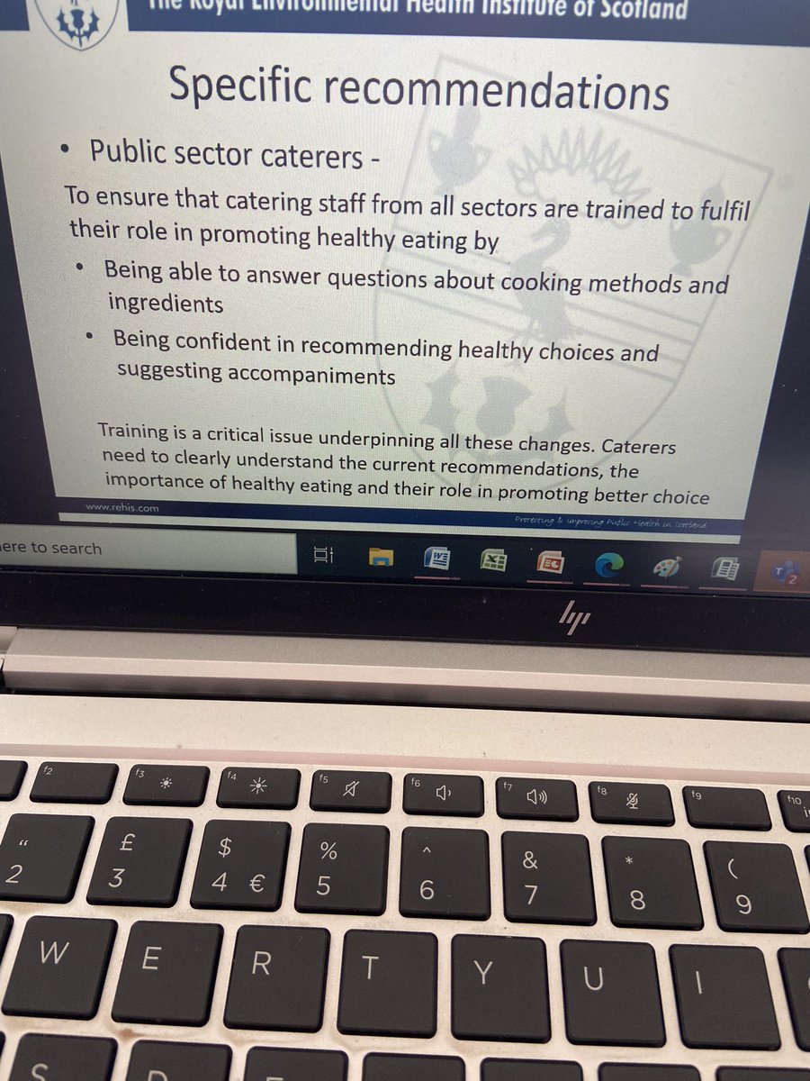 Murray1Pamela's tweet photo. Thanks @REHISScotland for the informative update this morning-exciting to hear about the new Elementary Nutrition Course to support caterers and businesses, also the overview of @FSScot resources - 👉Eatwell Everyday & #MenuCal and the #weightstigma learning hub @P_H_S_Official https://t.co/GHGUOoocBz