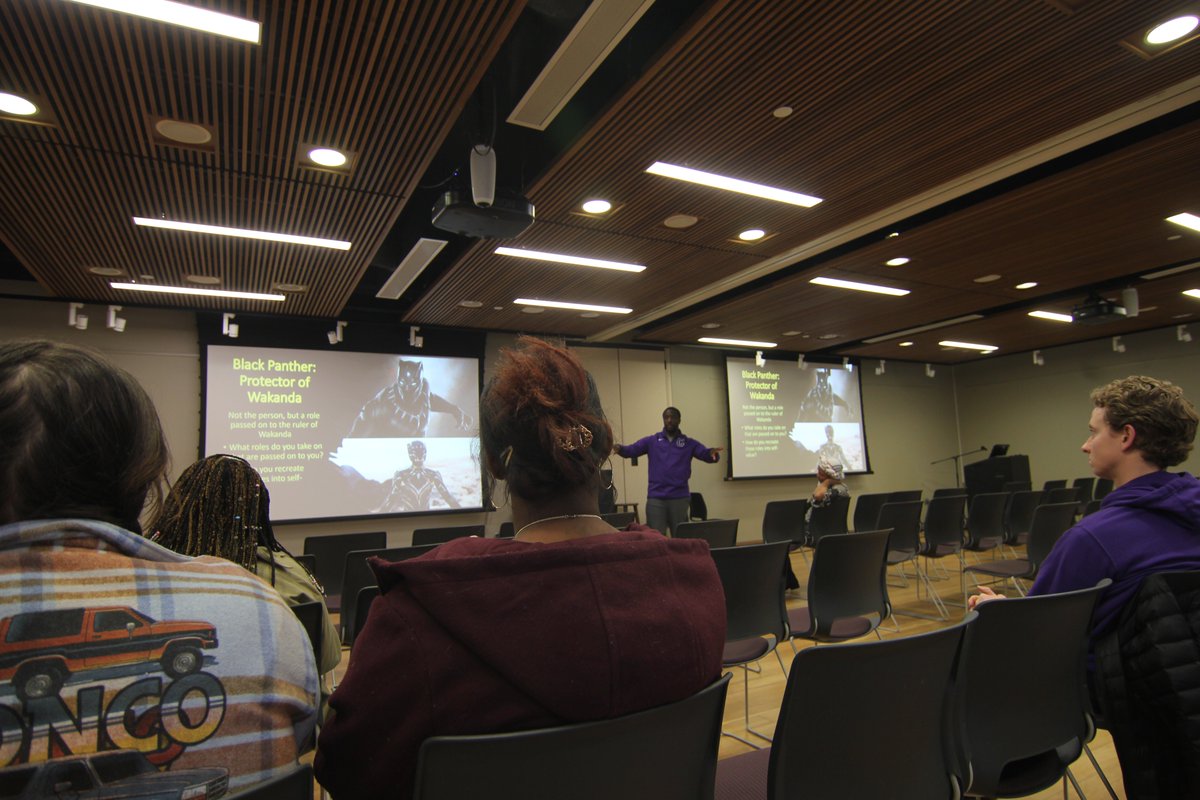 CornellCollege's tweet photo. Empowered and inspired! As part of the Diversity Week activities, the Office of Intercultural Life held a thought-provoking discussion on building personal equity as people of color, using the Black Panther movie series as a reference.
#PersonalEquity #CornellCommunity https://t.co/60dL9Fsl5U