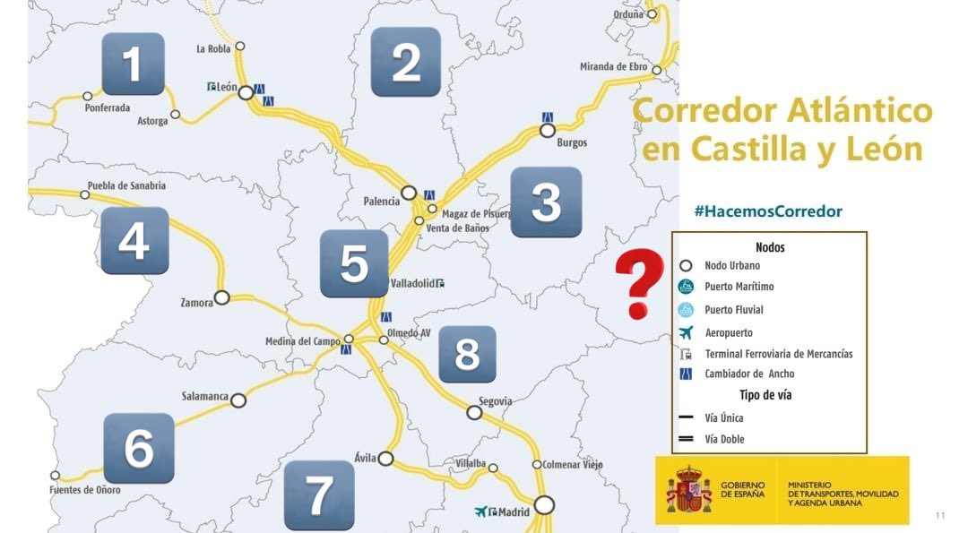 SoriaYa's tweet photo. "Este corredor pasa ineludiblemente por #CyL y las 9⃣ provincias de nuestra comunidad están presentes en este eje multimodal, multinacional y multiproducto que impulsa el dinamismo económico" @VirBarcones, delegada @DGCyL.

¿En las 9️⃣ provincias de CyL? ¿Ha contado bien? https://t.co/l4qPrjmZsc