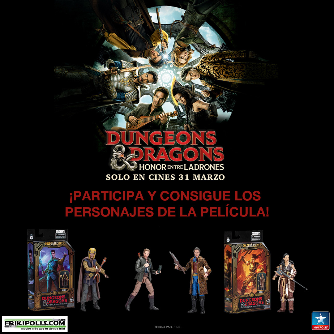 ¿Quieres conseguir los personajes de Dungeons &amp; Dragons Golden Archive Simon, Holga, Edgin y Forge?
¡Sorteamos un pack entre todos vosotros!

🎁Síguenos
🎁Dar RT

Podéis participar hasta el 26/03/23. Anunciaremos el nombre del ganador el 27/03/23.