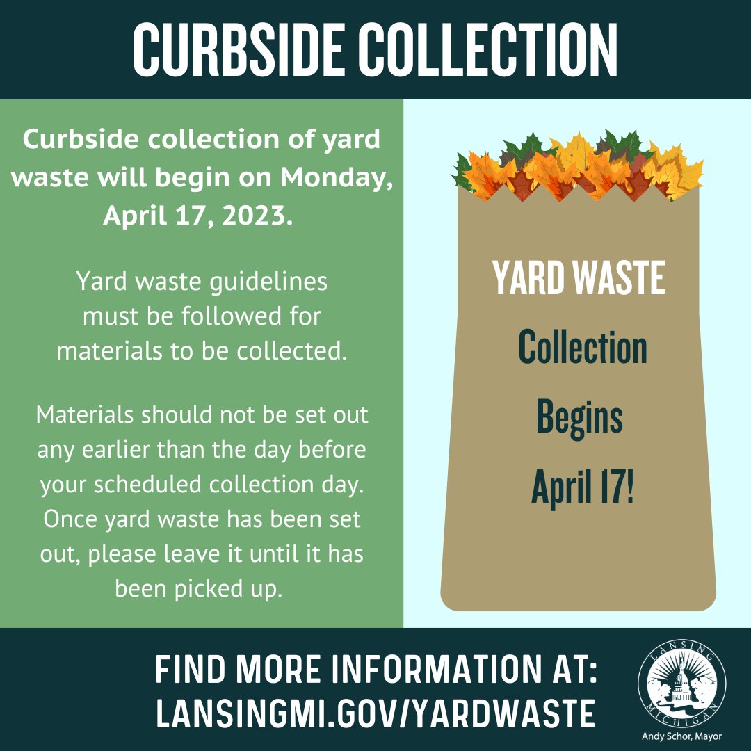 City of Lansing to begin curbside collection of yard waste