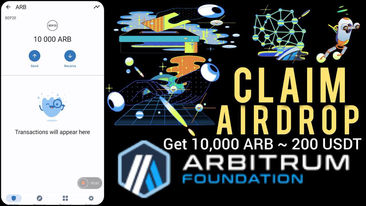 sawabux's tweet photo. 🎥 How to Claim 10,000 ARB Arbitrum Token ~ 200 USDT Airdrop👇video
https://t.co/Isy3dDk1CY

1️⃣ Copy link in Trust Wallet - DApp
2️⃣ Select Smartchain Network
🏁 Claim Airdrop👇
https://t.co/08p0hOWM5Y

Contract:
0xC83E5985B32bC85948991F0AFc0FFd8B2dc10A00

#Airdrop https://t.co/miJT0oUAKO