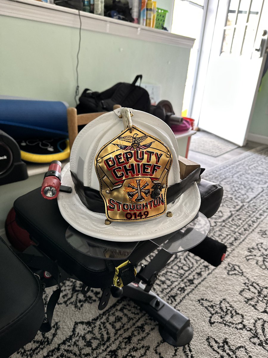 Leather helmet repaired, painted and back in service.