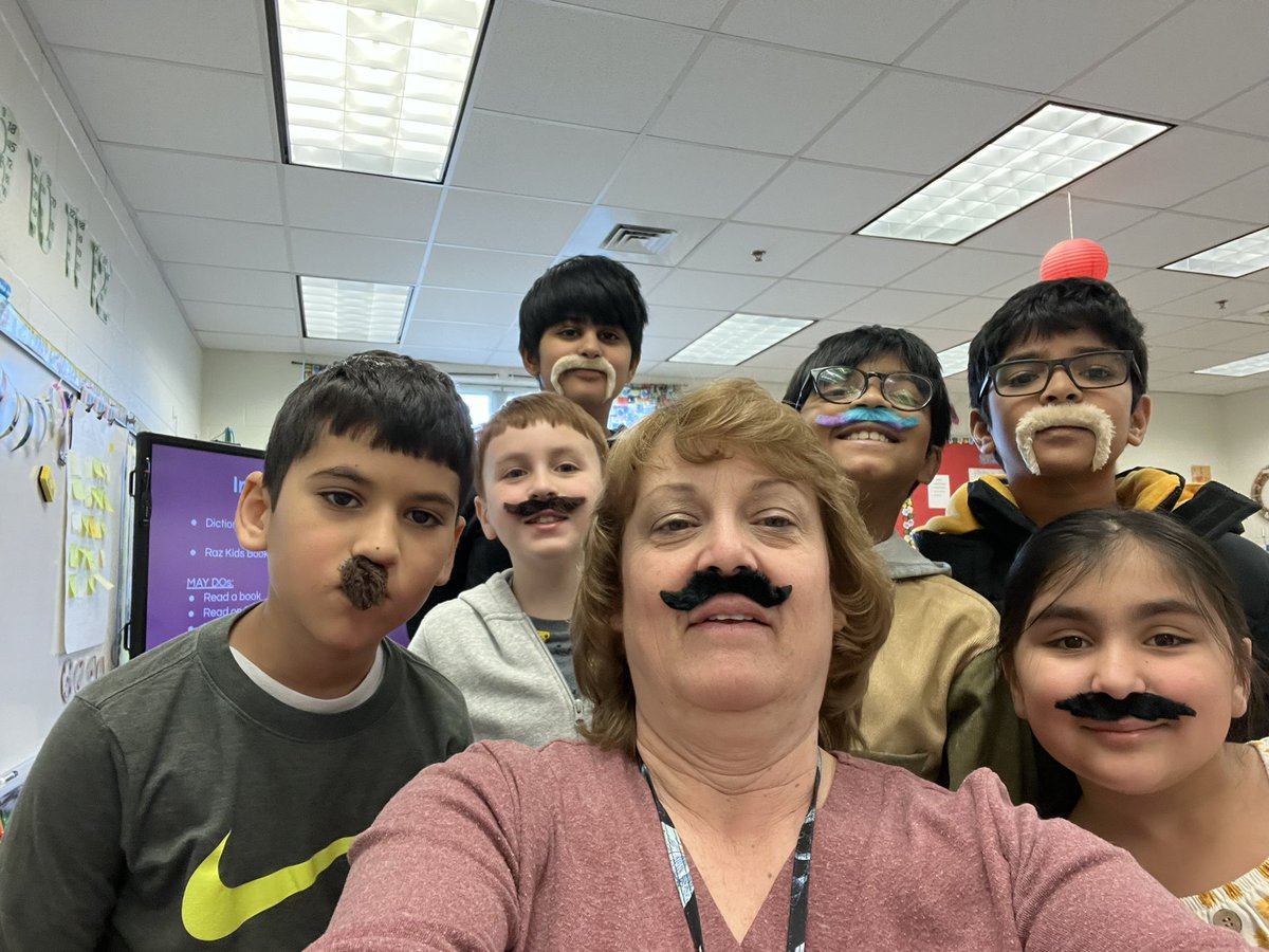 HessThirdGrade's tweet photo. Mustache Day for the Leukemia and Lymphoma Society! @RLCPrincipal https://t.co/TD3Y107fKW