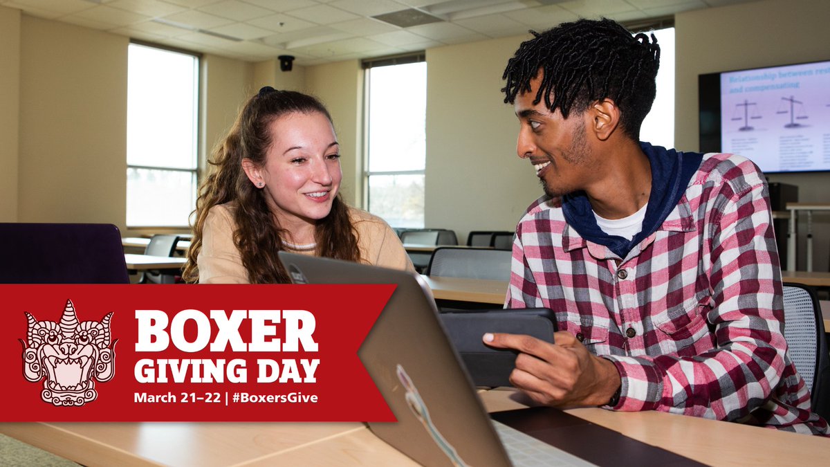 Boxer Giving Day ends TONIGHT! Give now to support students like Frankie Dow and Nahom Tekleab through accessible study abroad opportunities, scholarships, and more. Make sure you #boxersgive at givecampus.com/185e8g