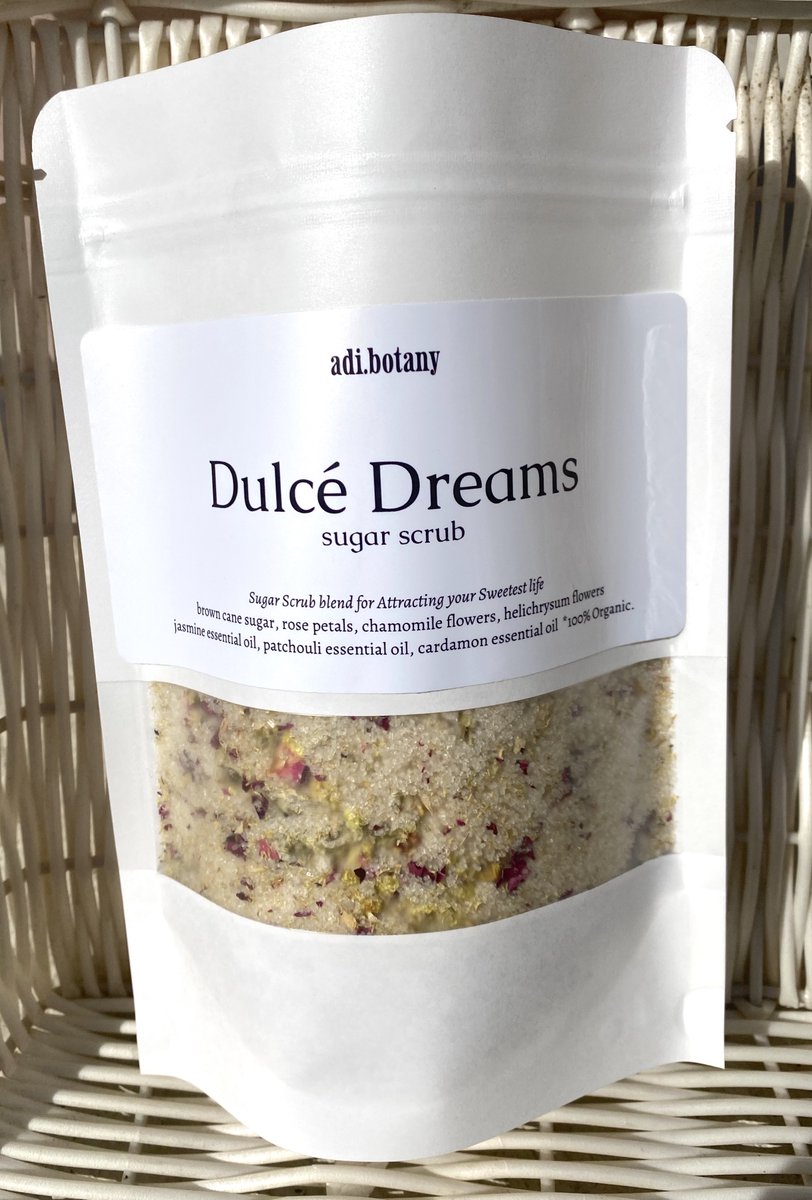 adibotanycare's tweet photo. The scrub to attract your sweetest life and moments. Dulcé Dreams, my go-to natural body care routine. 

https://t.co/8LKOaIdvoy https://t.co/qXpcy3afh2