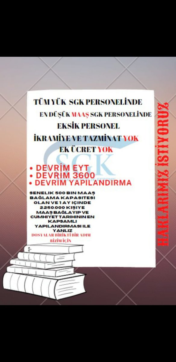 Biz herkesi mutlu etmek için gece gündüz çalışıyoruz ama kimse bizi mutlu etmeye çalışmıyor. #sgkpersonelimutsuz #SGKdaEytmesaisi @RTErdogan @vedatbilgn @kilicdarogluk @meral_aksener @FahrettinYokus @haluklevent      @YildizzTilbee