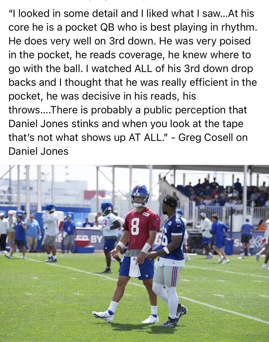NYGCrush's tweet photo. Daniel Jones with help is going to be something for the ages. https://t.co/ilrH7xkyVc