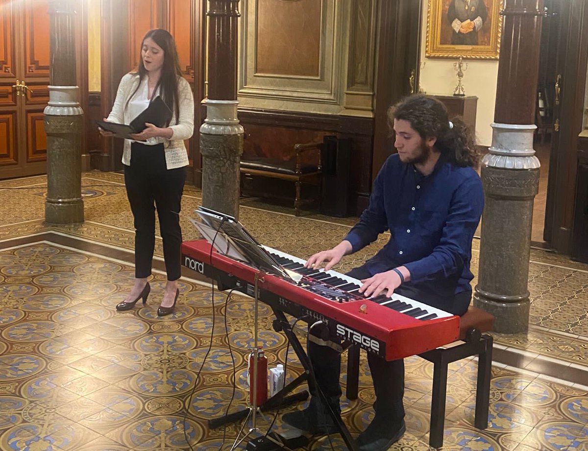 ICABarcelona's tweet photo. En el marc del cicle "Música de qualitat al Palauet Casades",  hem acollit el concert "Música catalana d'inicis del segle XX", a càrrec de Míriam Trias (veu i fagot) i Ferran Gallart i Moyano (violí). Una vetllada musical excel·lent en un espai singular de Barcelona. https://t.co/Mg2xXT5Fw3
